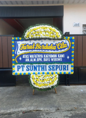 Papan Bunga Duka di Langkapura Baru